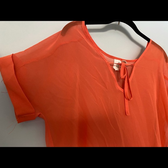 Sheer Orange Dress / Cover-Up - Picture 4 of 6